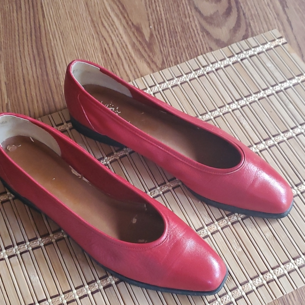 Womens red flats 9.5